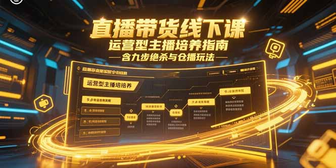 （15281期）直播带货线下课，运营型主播培养指南，含九步绝杀与仓播玩法-知创网