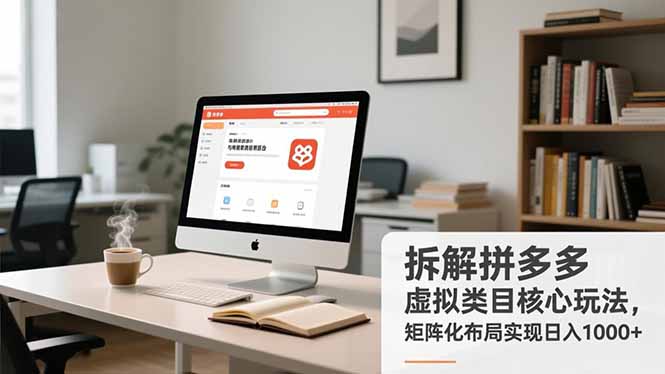 （16906期）拆解拼多多虚拟类目核心玩法，矩阵化布局实现日入1000+-知创网