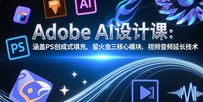 （15469期）Adobe AI设计课：涵盖PS创成式填充，萤火虫三核心模块，视频音频延长技术-知创网