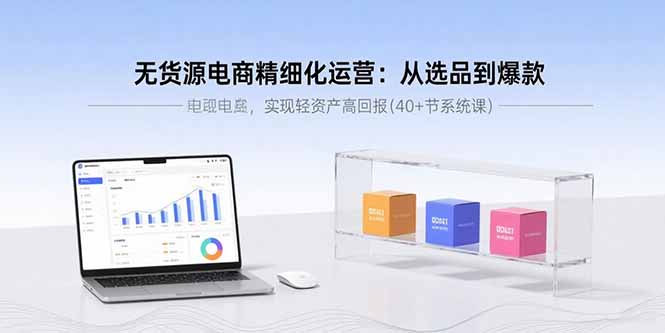 （15896期）无货源电商精细化运营：从选品到爆款，实现轻资产高回报(40+节系统课)-知创网
