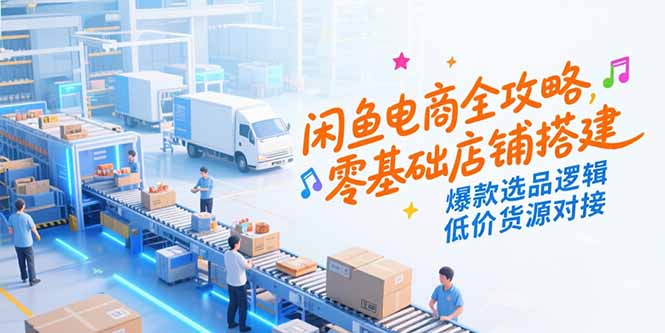 （15325期）闲鱼电商全攻略，零基础店铺搭建，爆款选品逻辑，低价货源对接-知创网