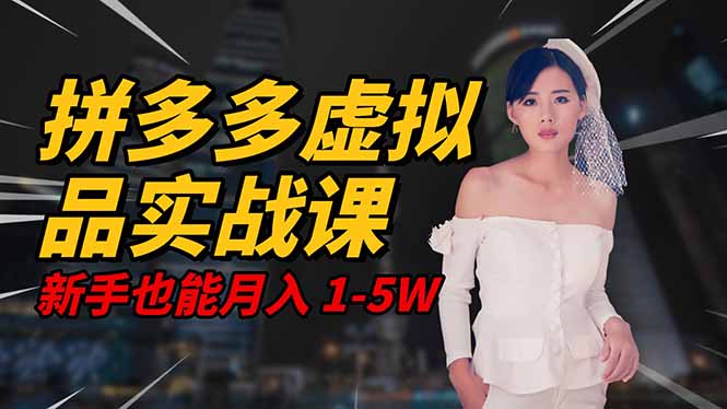 （16492期）2025 拼多多虚拟品系统实战课，轻资产项目，可矩阵开工作室，新手也能...-知创网