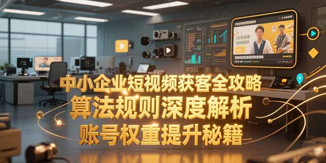 （15326期）中小企业短视频获客全攻略，算法规则深度解析，账号权重提升秘籍-知创网