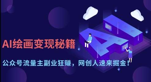 AI绘画变现秘籍：公众号流量主副业狂挣，网创人速来掘金【揭秘】-知创网