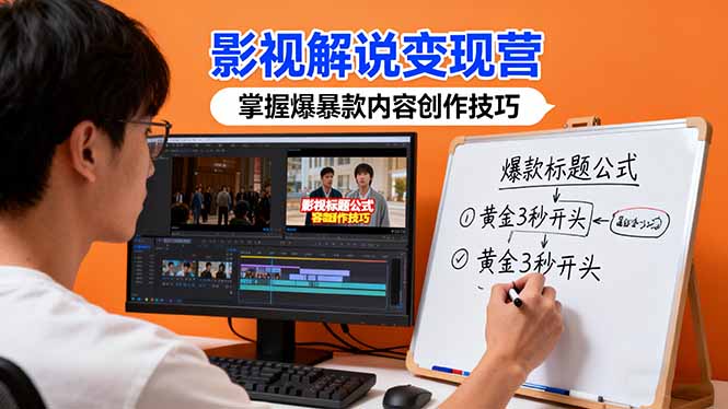 （16348期）影视解说变现营：通过30+实战案例爆款内容创作技巧，掌握影视解说盈利密码-知创网