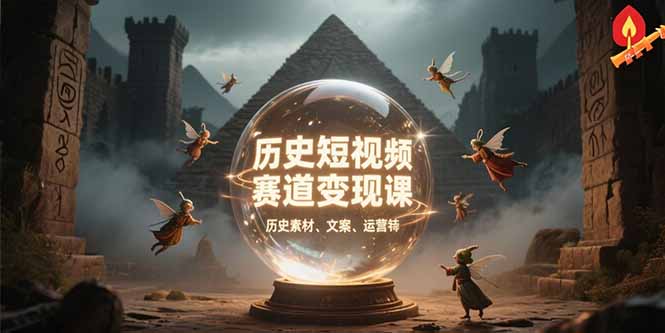 （15386期）历史短视频赛道变现课，百集素材库应用，文案剪辑技巧，账号运营全案-知创网