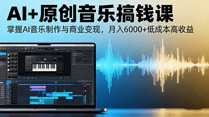 （16324期）AI+原创音乐搞钱课：掌握AI音乐制作与商业变现，月入6000+低成本高收益-知创网