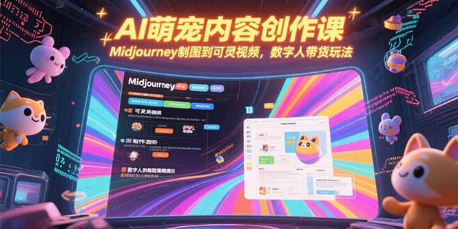 （15311期）AI萌宠内容创作课，Midjourney制图到可灵视频，数字人带货玩法-知创网