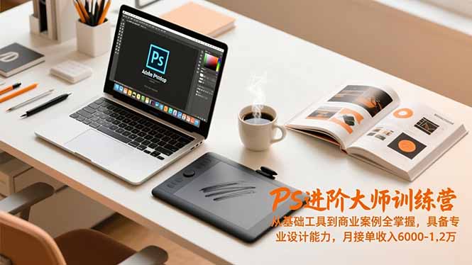 (16868期)PS进阶大师训练营,从基础工具到商业案例全掌握,具备专业设计能力,月接单收入6000-1.2万-知创网