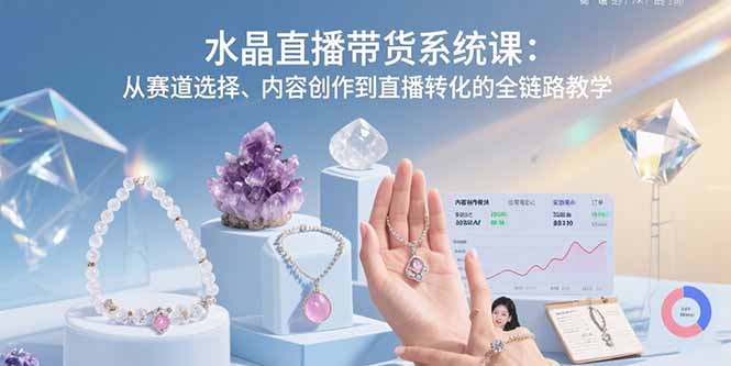 （15721期）水晶直播带货系统课：从赛道选择、内容创作到直播转化的全链路教学-知创网