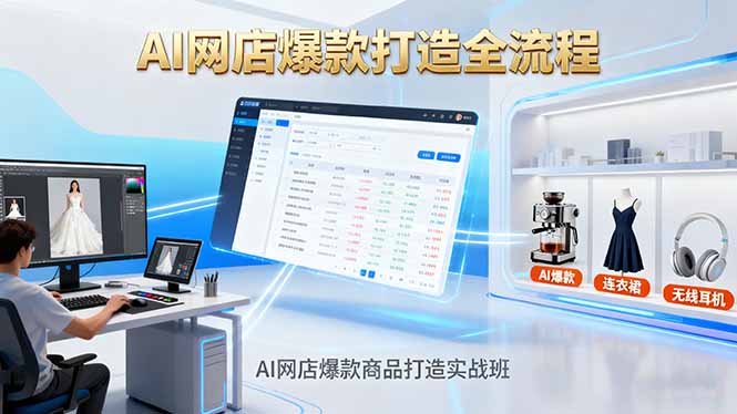 （16326期）AI网店爆款商品打造实战班：AI技术实现商品图智能处理，快速搭建AI网店-知创网