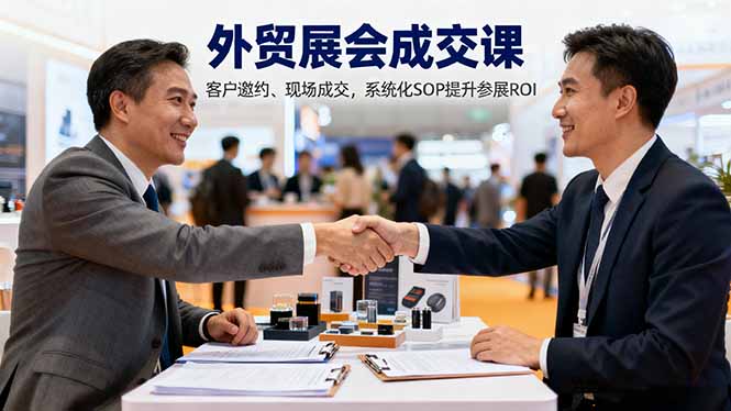 （16356期）外贸展会成交课，含目标制定、客户邀约、现场成交，系统化SOP提升参展ROI-知创网