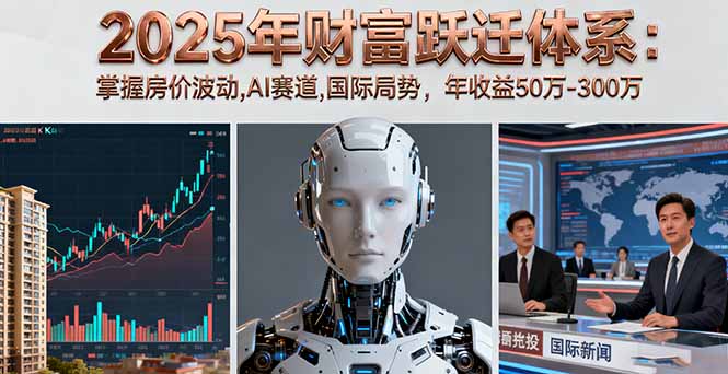 （16217期）2025年财富跃迁体系：掌握房价波动,AI赛道,国际局势，年收益50万-300万-知创网