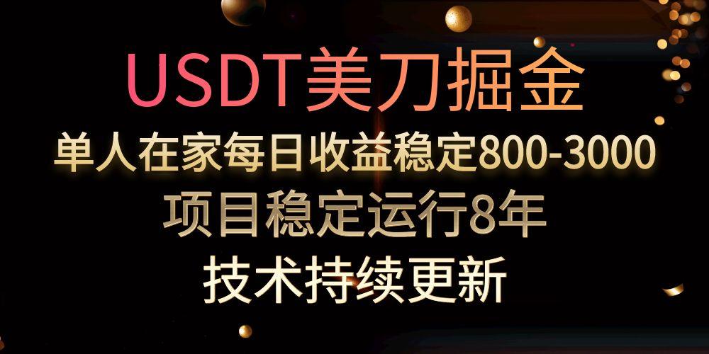 （15527期）USDT美刀掘金，单人每日收益800-3000，稳定运行8年-知创网