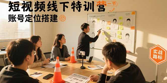 （15707期）短视频线下特训营：账号定位搭建/口播号拍摄剪辑/直播间流量入口/变现实战-知创网