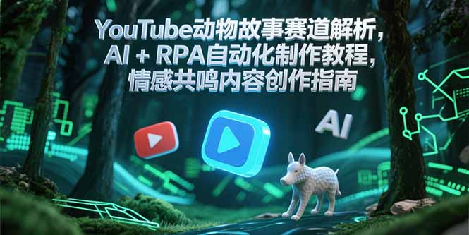 （15174期）YouTube动物故事赛道解析，AI+RPA自动化制作教程，情感共鸣内容创作指南-知创网