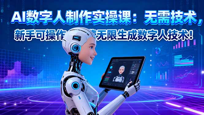 (16376期)AI数字人制作实操课:无需技术,新手可操作,免费无限生成数字人技术!-知创网