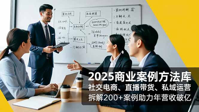 (16713期)2025商业案例方法库,社交电商、直播带货、私域运营,拆解200+案例助力年营收破亿-知创网