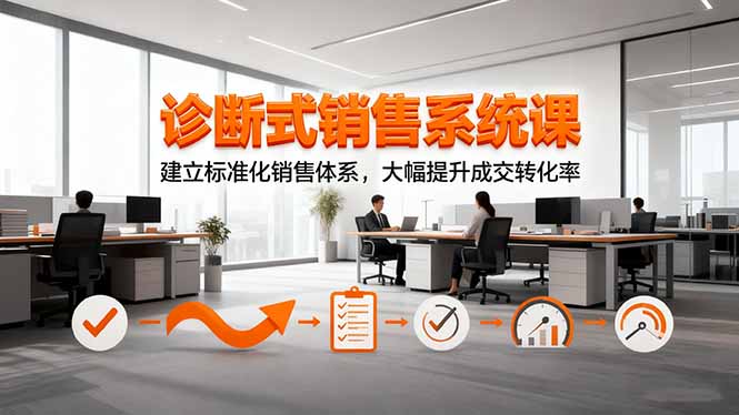 （16435期）诊断式销售系统课，建立标准化销售体系，大幅提升成交转化率-知创网