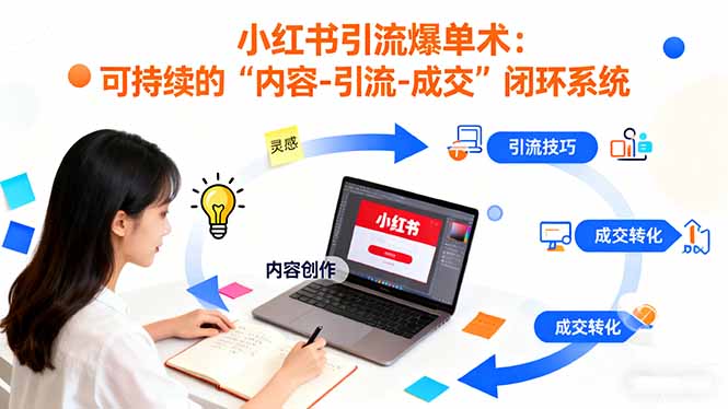 （16362期）小红书引流爆单术：构建一套低成本 可持续的“内容-引流-成交”闭环系统-知创网
