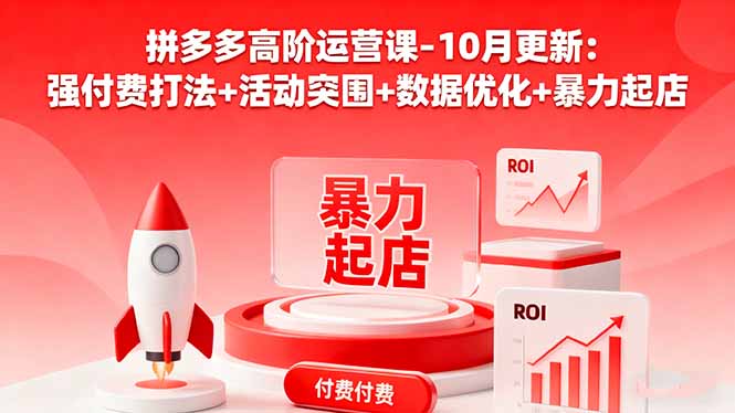 （16366期）拼多多高阶运营课-10月更新：强付费打法+活动突围+数据优化+暴力起店-知创网