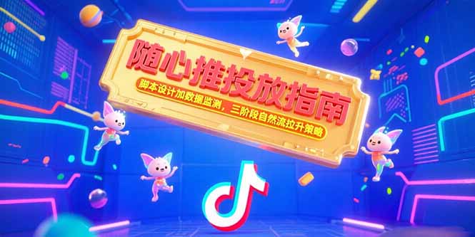 （15291期）随心推投放指南，脚本设计加数据监测，三阶段自然流拉升策略-知创网