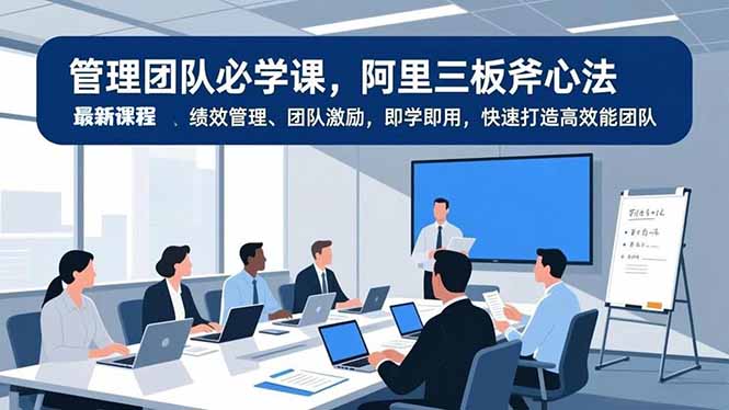 （16929期）管理团队必学课，阿里三板斧心法、绩效管理、团队激励，即学即用，快速打造高效能团队-知创网