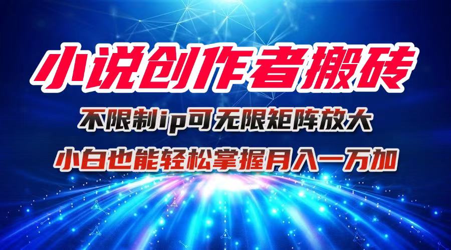 （16209期）小说创作者搬砖玩法，不限制IP简单无脑 可矩阵无限放大小白也能实现轻…-知创网