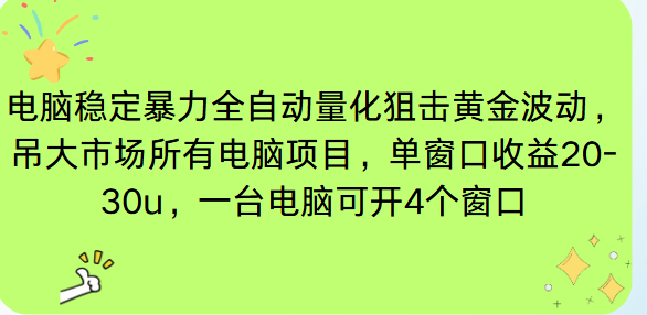 （16737期）电脑EA策略挂机项目单窗口收益20-30u，单电脑可挂5-10个窗口收益稳健4位数-知创网