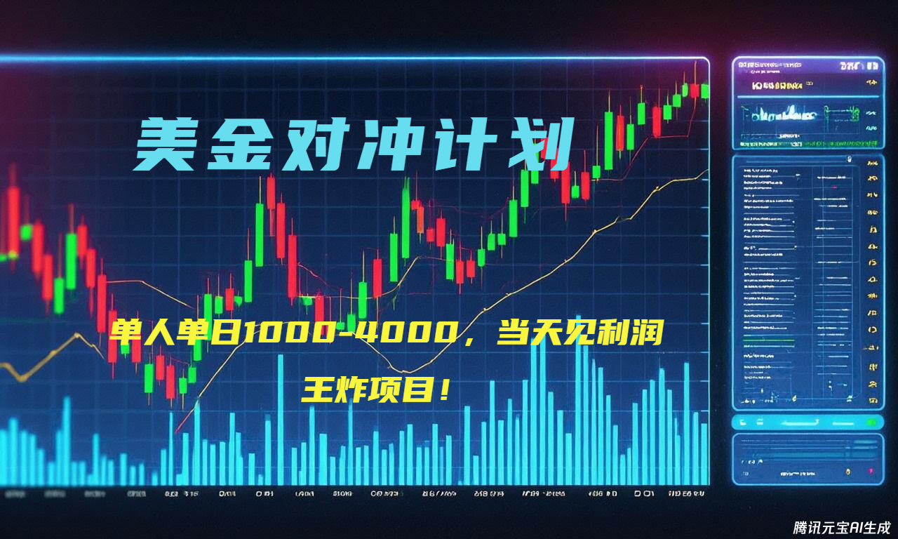 （15333期）2025年最暴力项目“美金先登计划”最新最强对冲战法，每日实际收益1K-4K-知创网