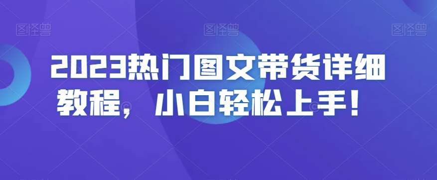 2023热门图文带货详细教程，小白轻松上手！-知创网