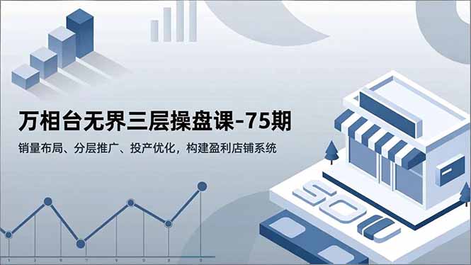 (16769期)万相台无界三层操盘课-75期,销量布局、分层推广、投产优化,构建盈利店铺系统-知创网