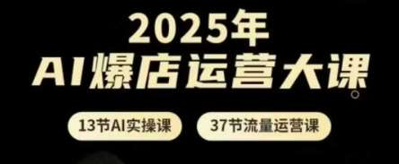 2025年AI爆店运营大课，13节AI实操课+37节流量运营课-知创网