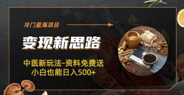 冷门蓝海项目-中医新玩法-资料免费送小白也能日入500+【揭秘】-知创网