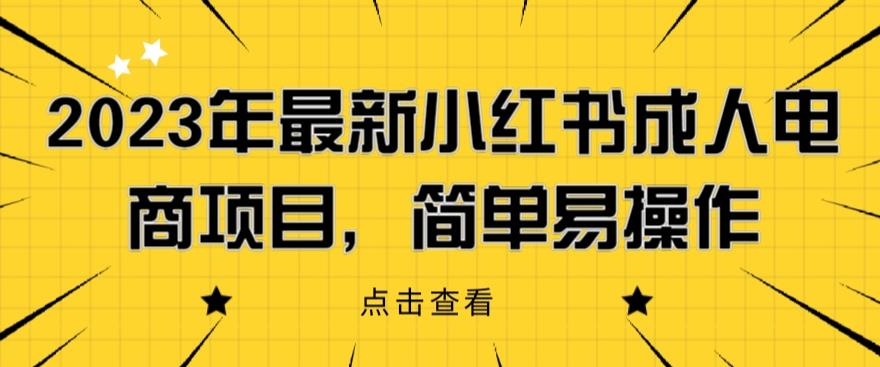 2023年最新小红书成人电商项目，简单易操作【详细教程】【揭秘】-知创网