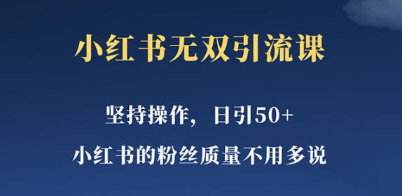 小红书无双课一天引50+女粉，不用做视频发视频，小白也很容易上手拿到结果【仅揭秘】-知创网