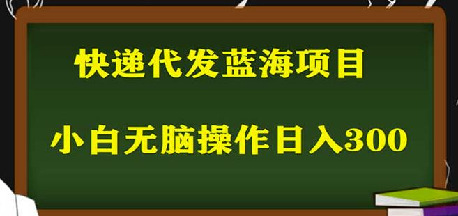 2023最新蓝海快递代发项目，小白零成本照抄也能日入300+-知创网