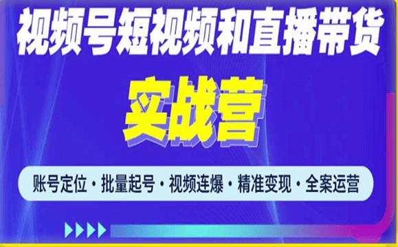 2023最新微信视频号引流和变现全套运营实战课程，小白也能玩转视频号短视频和直播运营-知创网