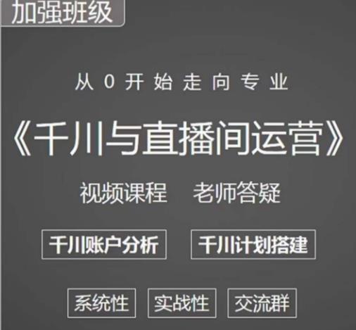阳光哥·千川图文与直播间运营，从0开始走向专业，包含千川短视频图文、千川直播间、小店随心推-知创网