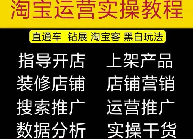 2023淘宝开店教程0基础到高级全套视频网店电商运营培训教学课程-知创网
