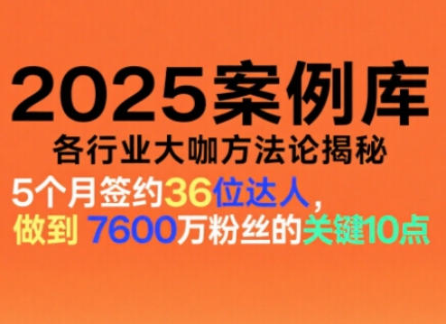 2025案例库，收录各行业大咖的方法论，各行业大咖方法论揭秘-知创网