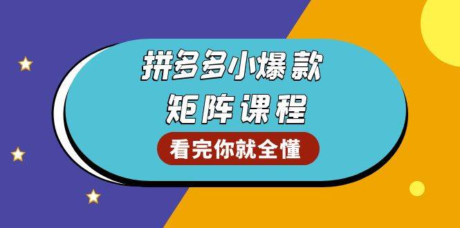 （13699期）拼多多爆款矩阵课程：教你测出店铺爆款，优化销量，提升GMV，打造爆款群-知创网