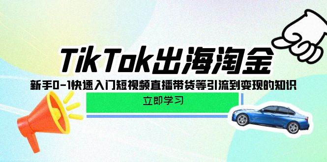 （10035期）TikTok-出海淘金，新手0-1快速入门短视频直播带货等引流到变现的知识-知创网