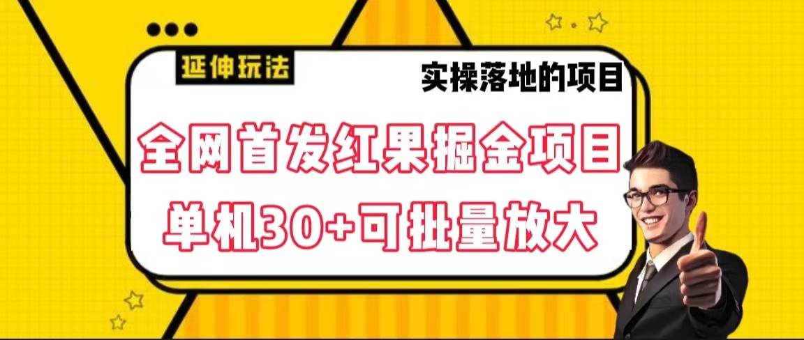 全网首发红果掘金项目，简单操作单机30＋可批量放大-知创网