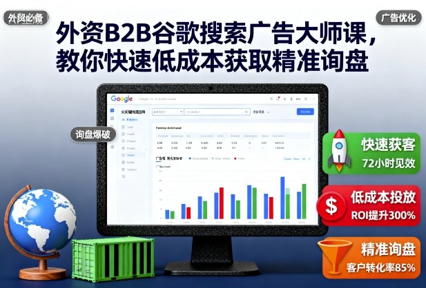 外资B2B谷歌搜索广告大师课,教你快速低成本获取精准询盘-知创网
