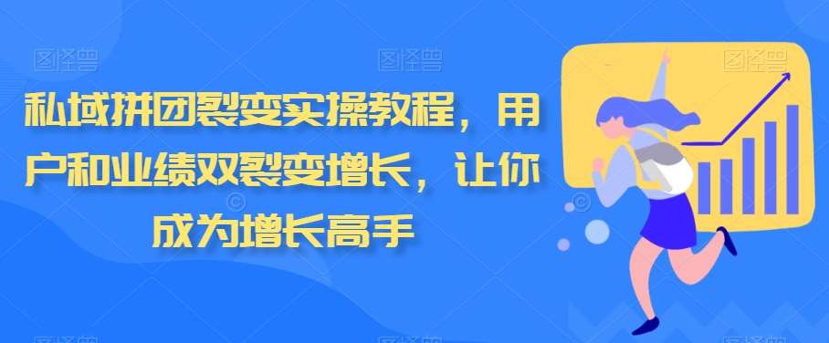 私域拼团裂变实操教程，用户和业绩双裂变增长，让你成为增长高手-知创网