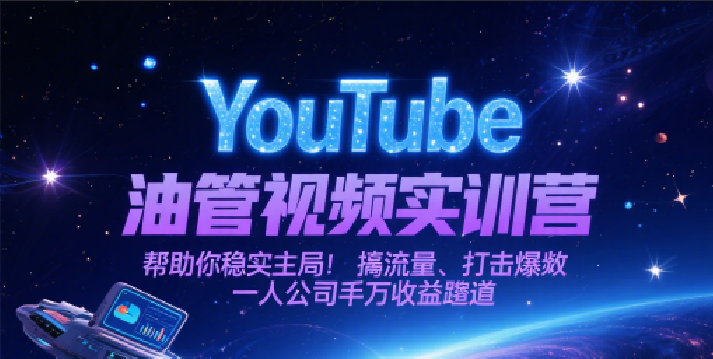 YouTube油管视频实训营，帮助你稳入局、搞流量、打爆款，一人公司千万收益赛道-知创网