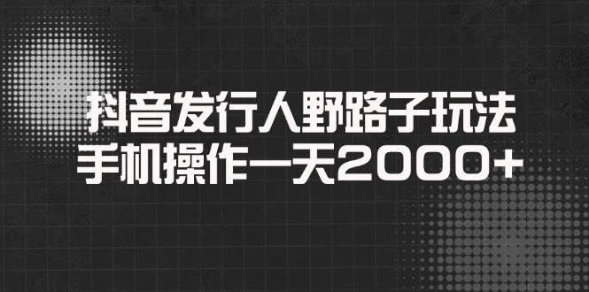 （14068期）抖音发行人野路子玩法，手机操作一天2000+-知创网