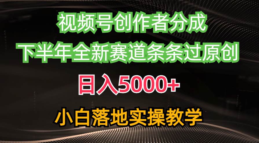 （10294期）视频号创作者分成最新玩法，日入5000+  下半年全新赛道条条过原创，小…-知创网