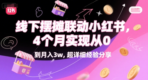 线下摆摊联动小红书，4 个月实现从 0 到月入3w，超详细经验分享-知创网
